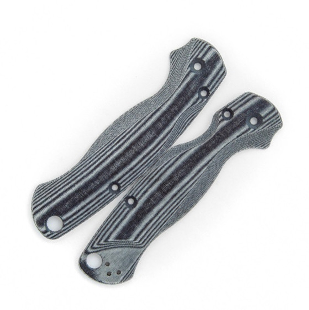 Flytanium Lotus Black Linen Micarta Scales - for Spyderco Paramilitary 2 Knife, FLY-808