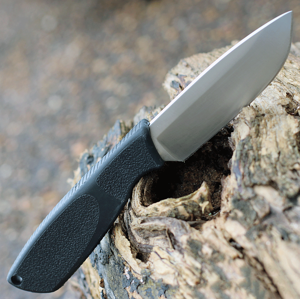 Ontario Knife Co. Hunt Plus Drop Point 9715, 4" Stainless Steel Satin