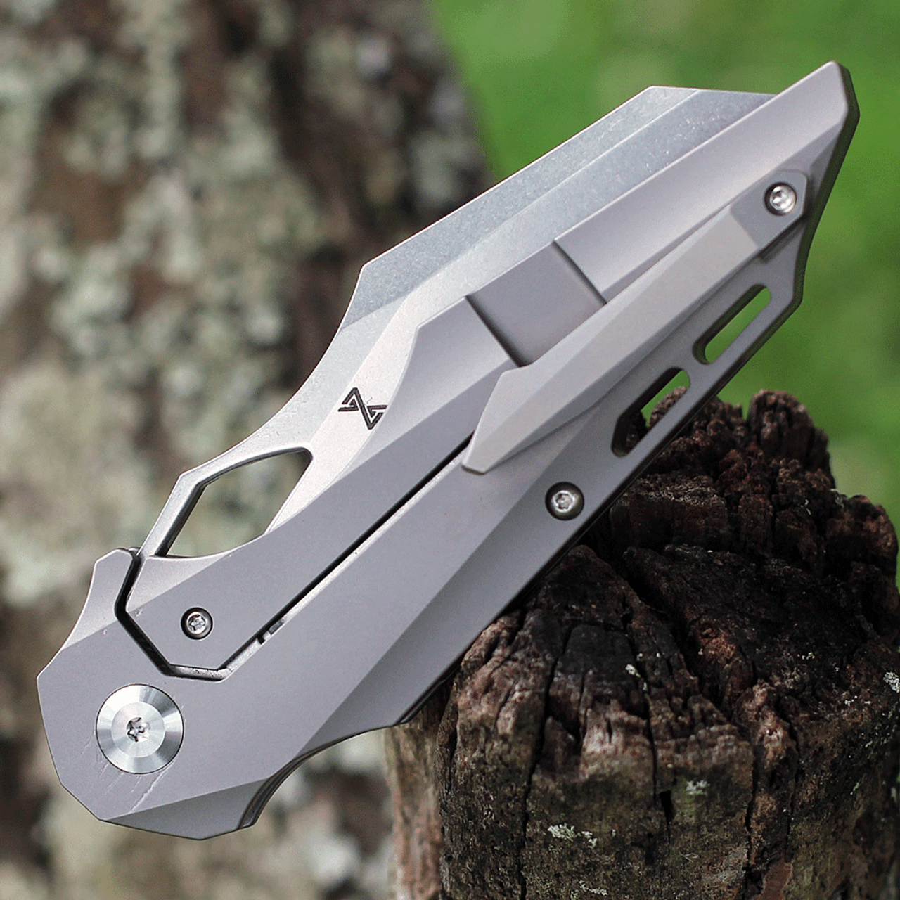 Kansept Knives Genesis (K1010A1) 3.62" CPM-S35VN Satin Wharncliffe Plain Blade, Titanium Handle