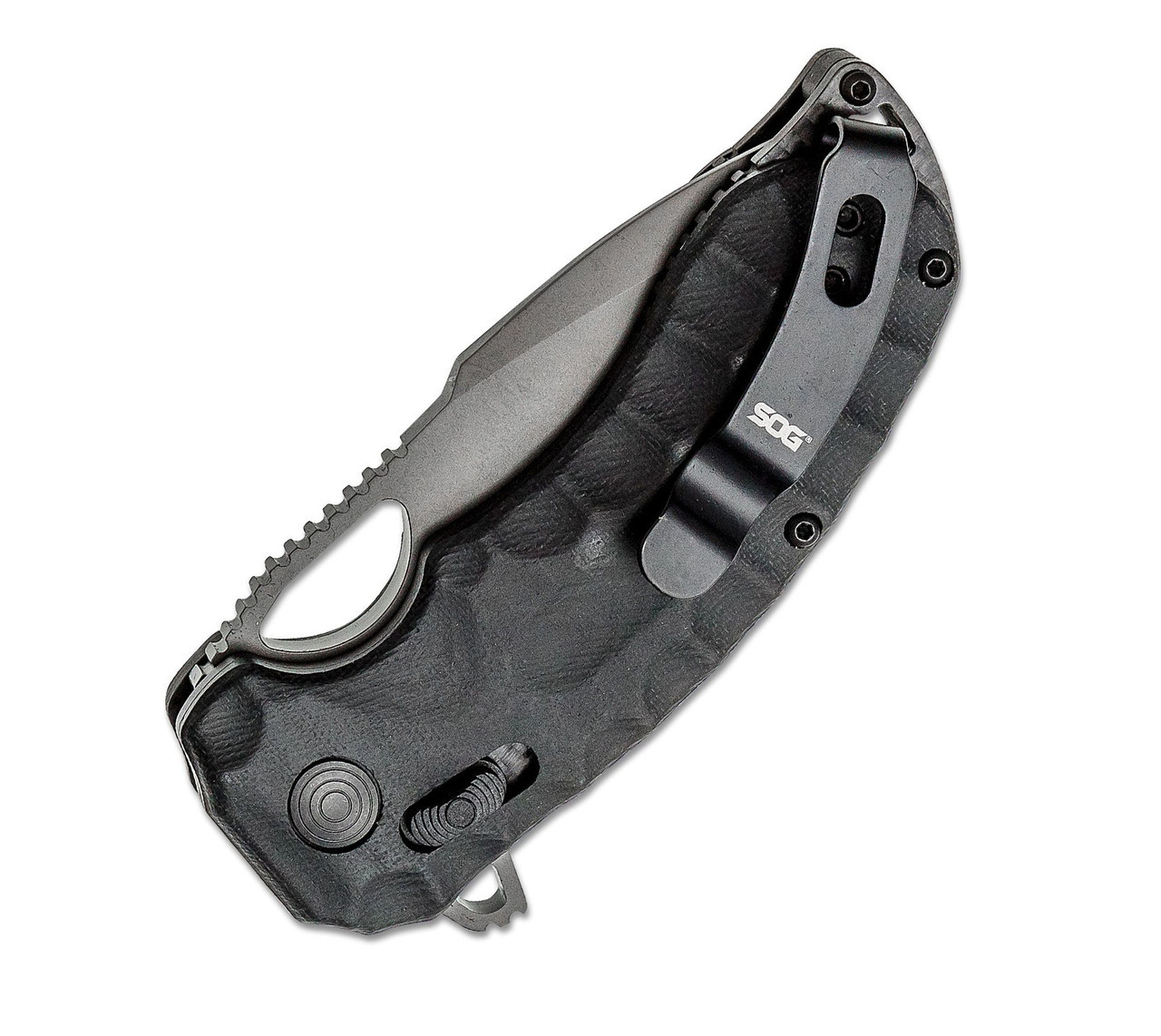 SOG Kiku LTE XR 12270457, 3.03" CTS-XHP Stainless Steel Black Plain Blade, Black Micarta Handles 12-27-04-57