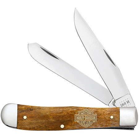 Case Trapper 52226 Harley Davidson Smooth Antique Bone Handle