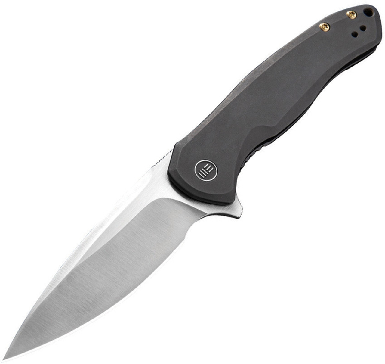 WE Knife Co. Kitefin 2001G, 3.24" CPM-S35VN Satin Plain Blade, Black Titanium Handles