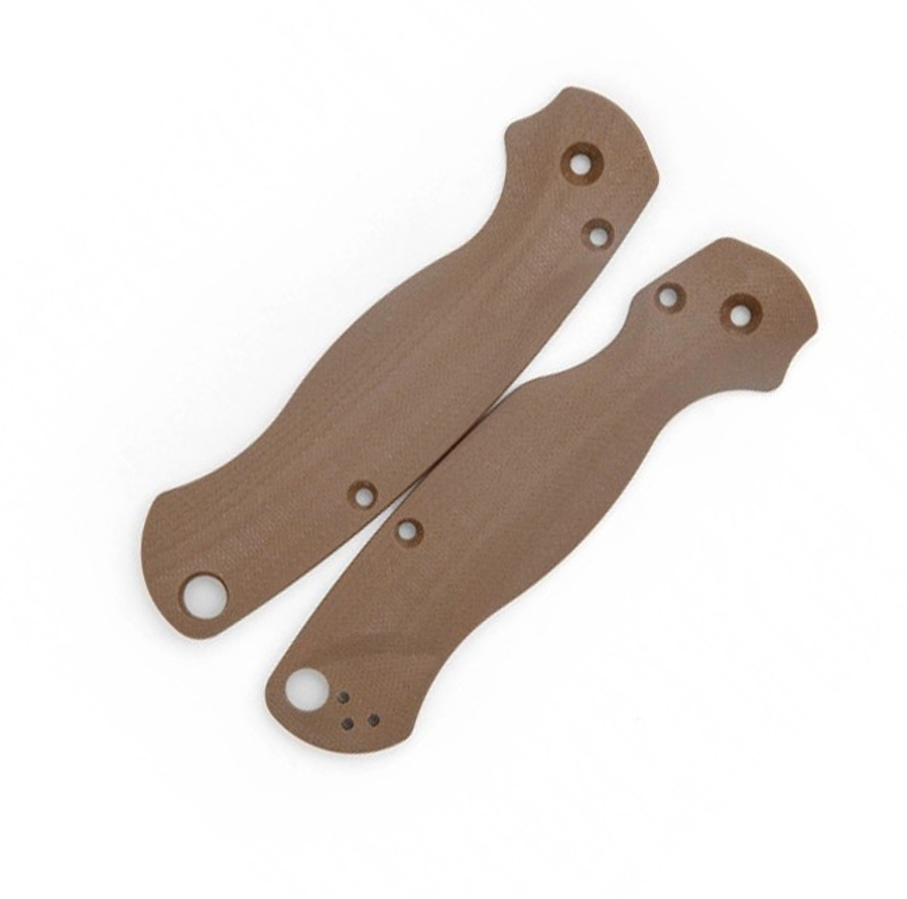 Flytanium Lotus Earth Brown G-10 Scales - for Spyderco Paramilitary 2 Knife