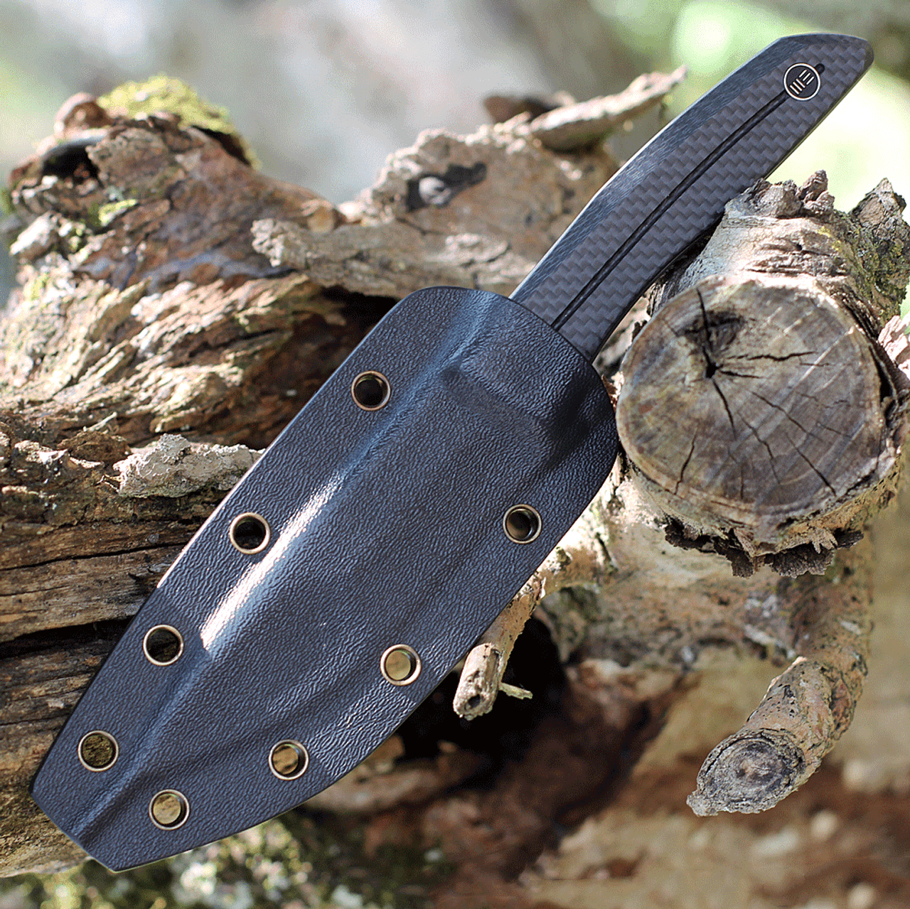 WE Knife Co. Reazio 921A, 4.15" CPM-20CV Stonewashed Blade, Twill Carbon Fiber Handles