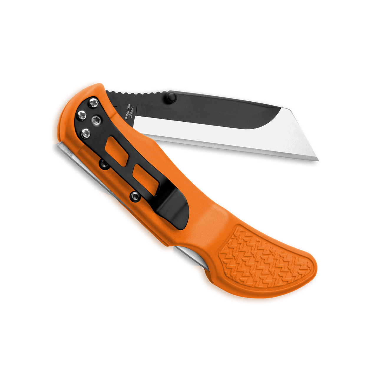 Outdoor Edge RazorWork 3.0" 420J2 stainless with black oxide coating, Orange Grivory Handle - RW30-70C