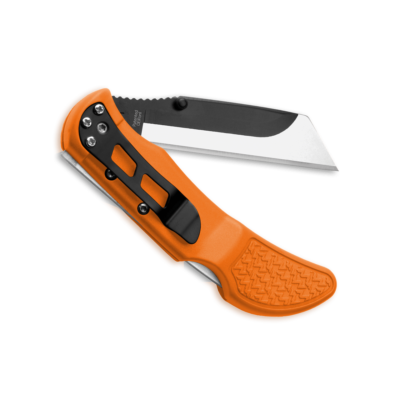 Outdoor Edge RazorWork 3.0" 420J2 stainless with black oxide coating, Orange Grivory Handle - RWB30-70C