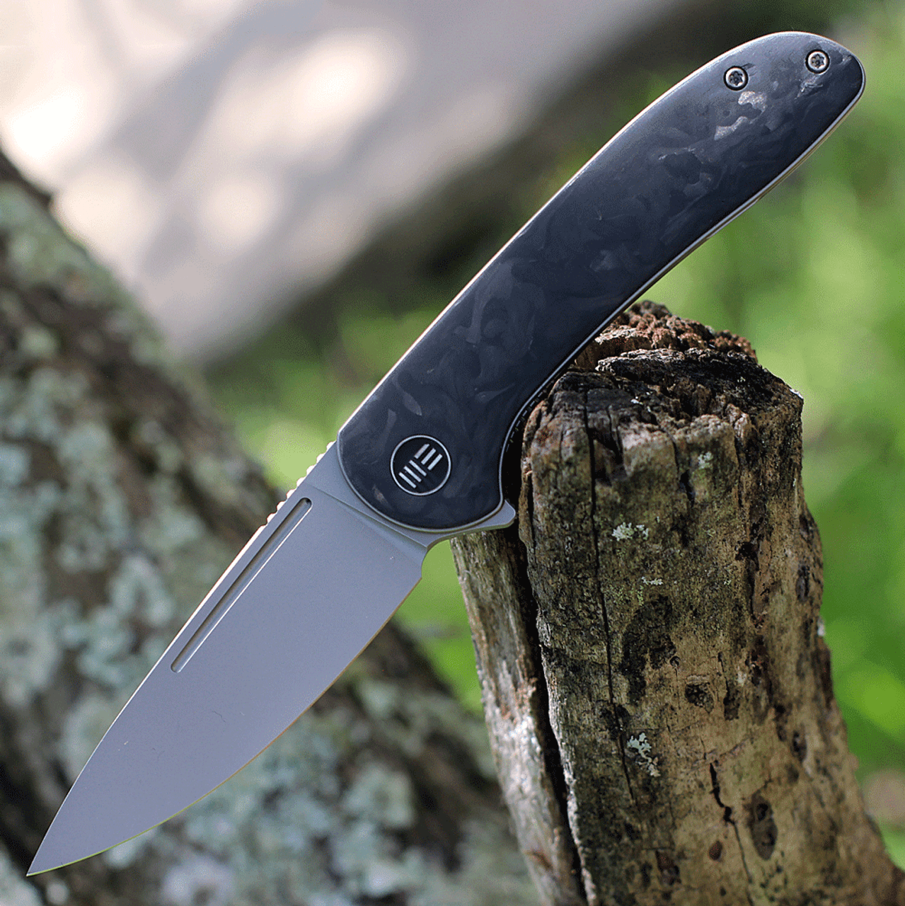 WE Knife Co. Saakshi - Marble CF (3.3" CPM-20CV SW) 20020C-1 (Pre-Order)