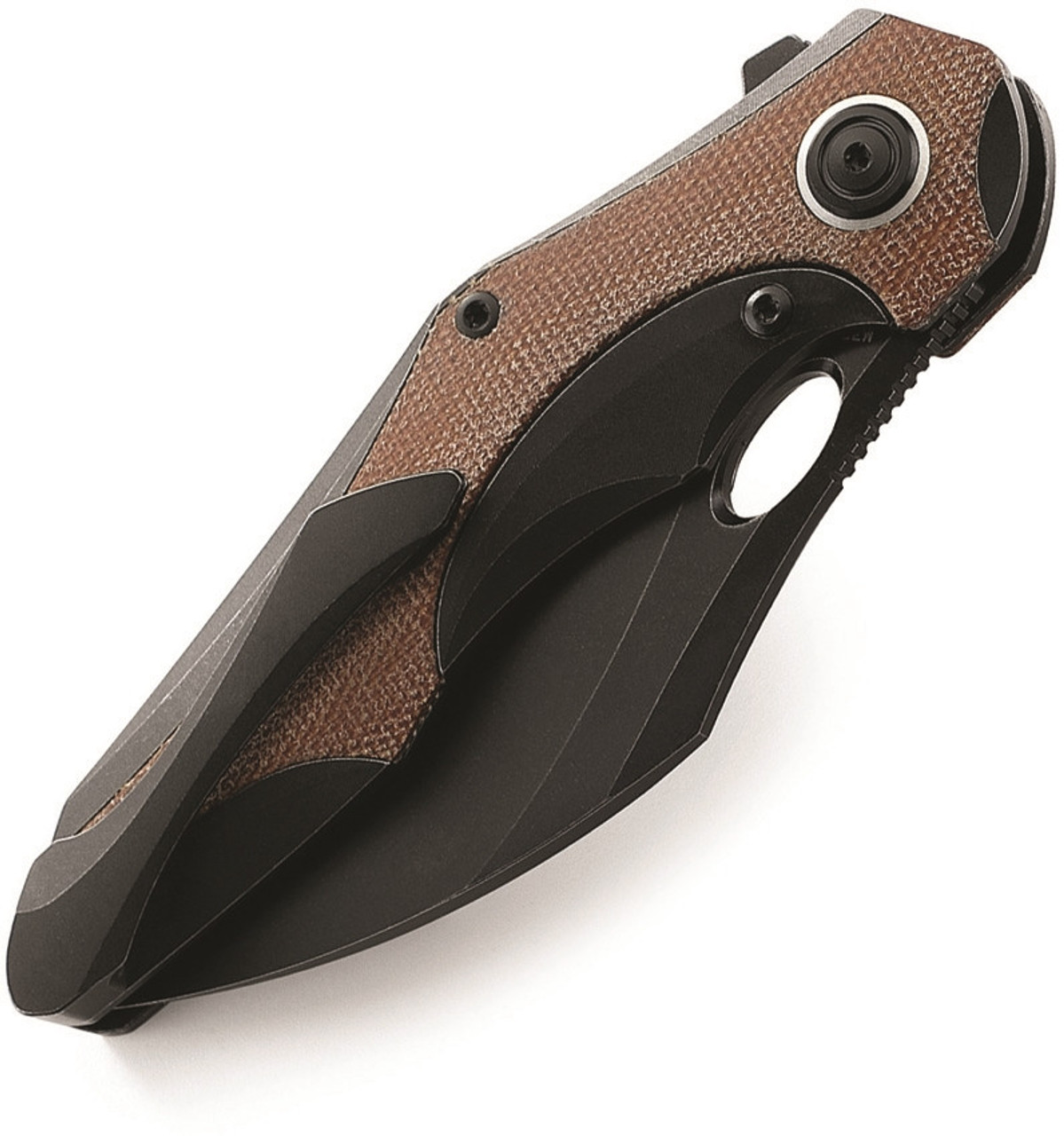 Bestech Knives Nogard Natural Ti Micarta (3.38" M390 Black) BT2105E
