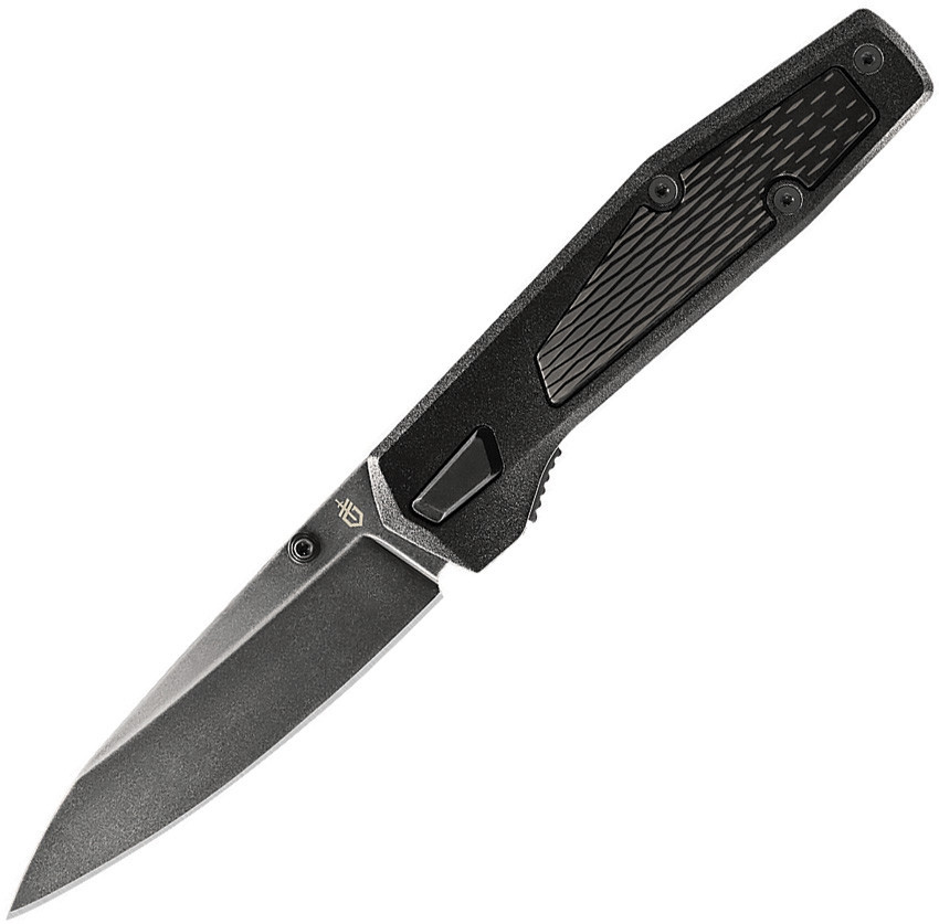 Gerber Fuse Folding Knife (30-001874) 3.75" 7Cr Black Stonewashed Drop Point Blade, Black GFN Handle