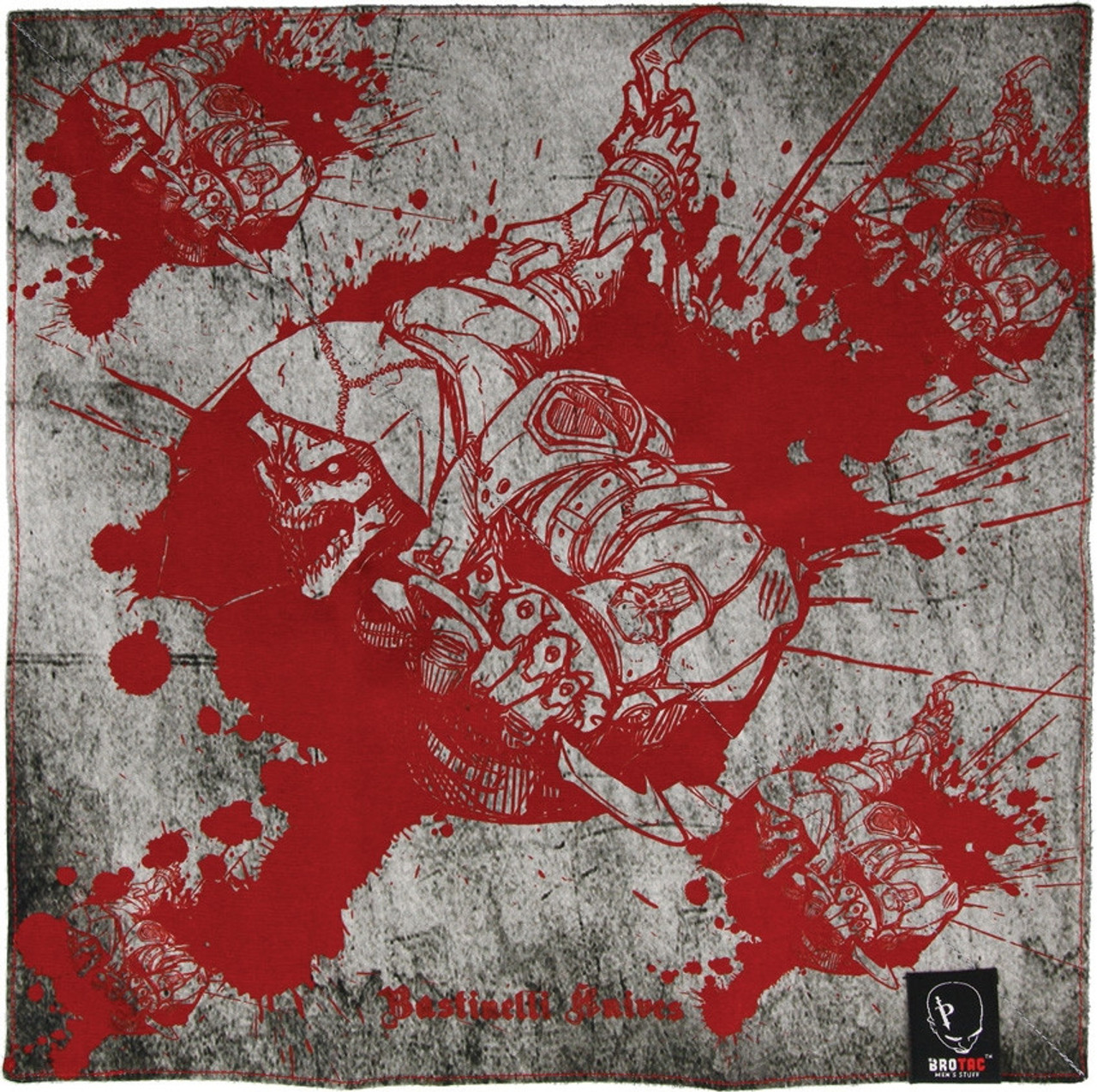 Bastinelli Creations Limited Handkerchief - Red & Gray (BAS230)