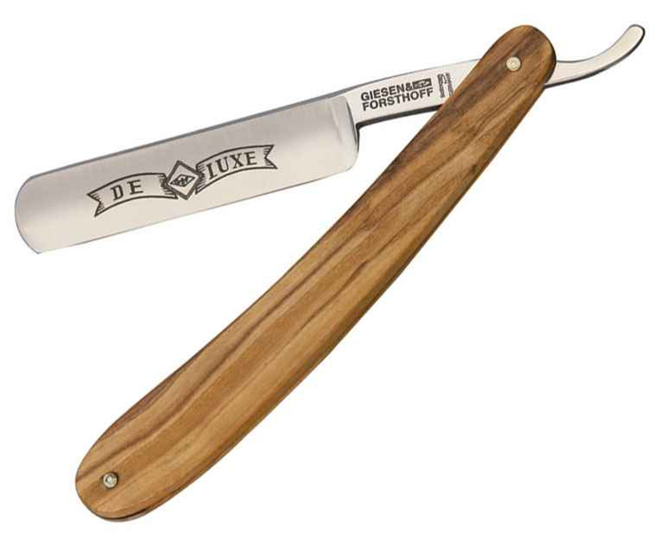 Timor Straight Razor 370, Olive-Wood Handle, Carbon Steel 5/8