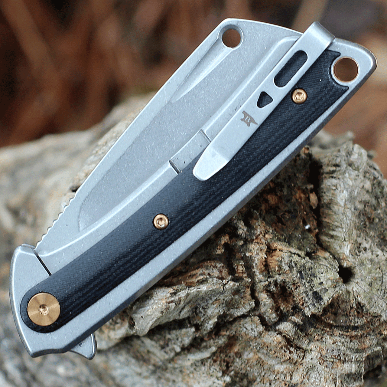 Buck 263 HiLine Flipper - Gray Aluminum and Blk G-10 (3.25" D2 Cleaver SW)