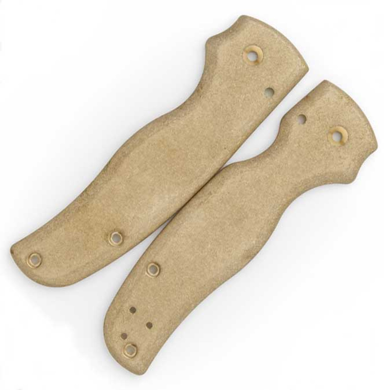 Flytanium Stonewashed Brass Scales - for Spyderco Shaman