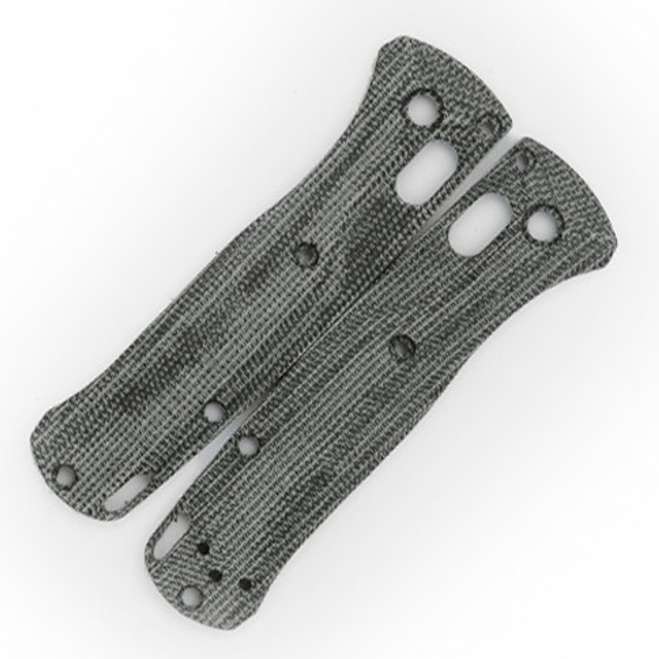 Flytanium Crossfade Black Canvas Micarta Scales - for Benchmade MINI Bugout