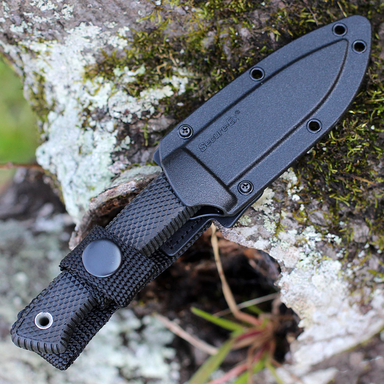 Cold Steel Pendleton Mini Hunter (CS36LPME) 3.0" AUS-10A Satin Drop Point Plain Blade, Black Kray-Ex Handle