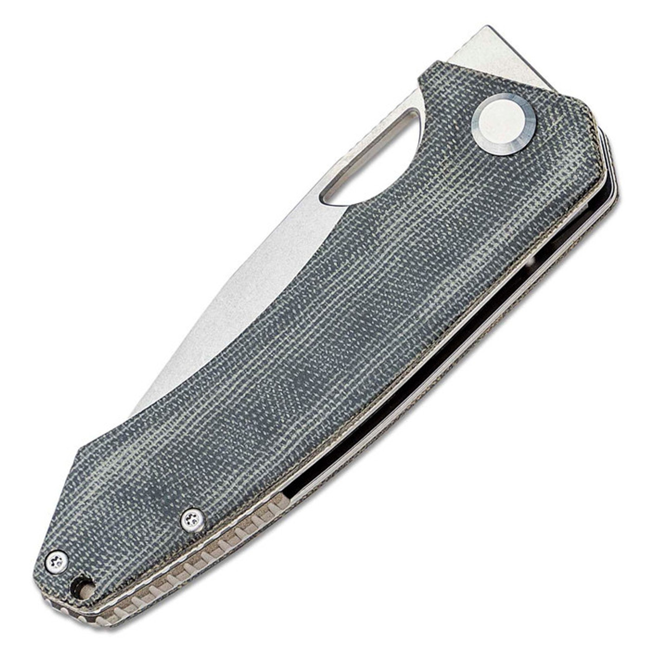 PMP Spartan Front Flipper - Blk Micarta (3.25" N690 SW) SPRTNMBK