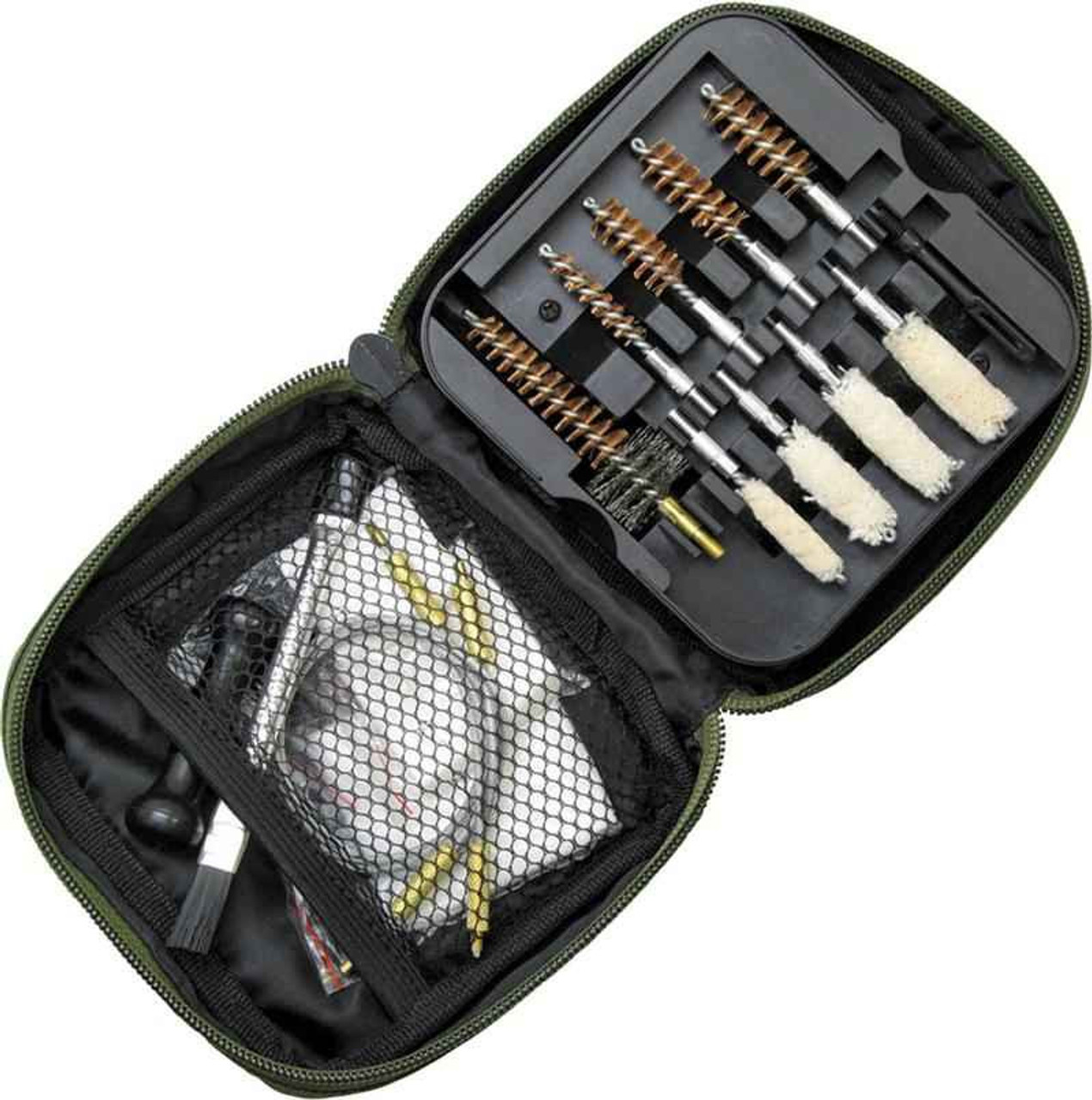 ABKT AB0031 Tac Portable Tactical Rifle Cleaning Kit, 5.56mm and 7.62mm rifles, Olive green pouch