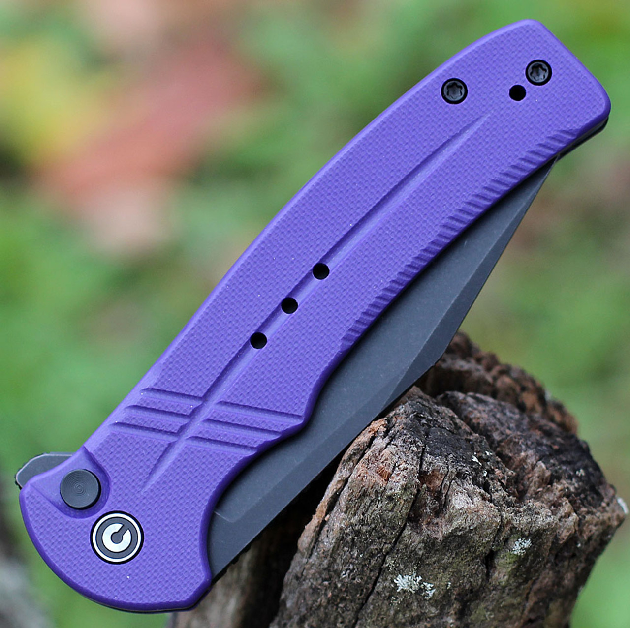  CIVIVI Cogent Button Lock Flipper Pocket Knife, 14C28N Blade  G10 Handle, Good for Outdoor EDC Camping C20038D-2 (Purple) : Sports &  Outdoors