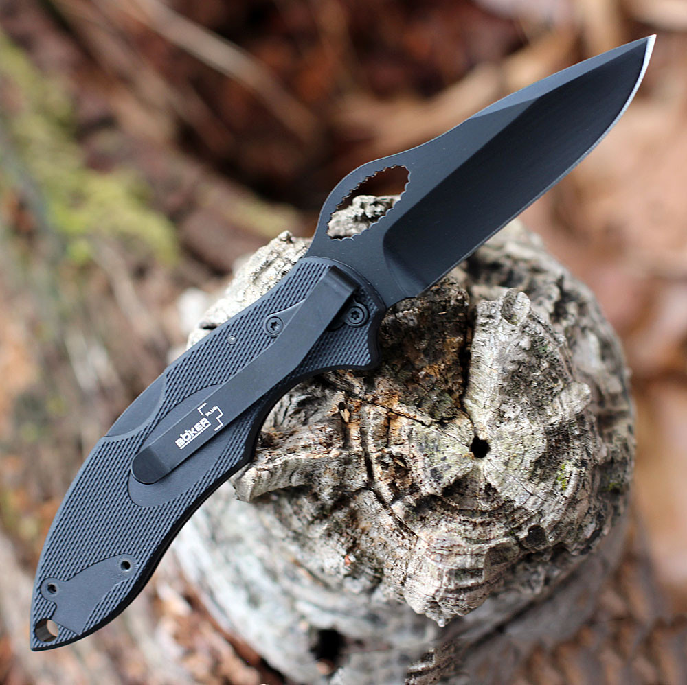 Boker Plus TD Lockback - Blk FRN (3" Blk AUS-8) 01BO190