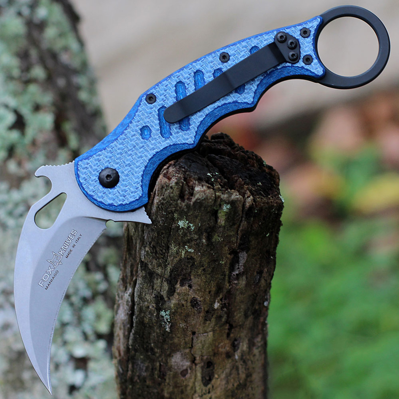 Fox Knives 479 - Blue Twill CF (3.2" N690Co SW) 479BLTSW