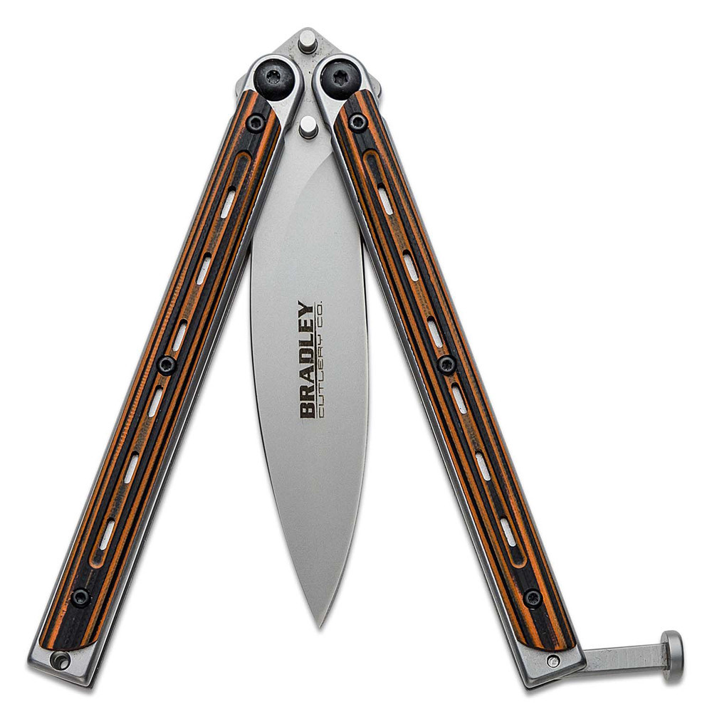 Bradley Kimura - Orange & Blk G-10 (3.8" 154CM Bead Blasted) BCC909