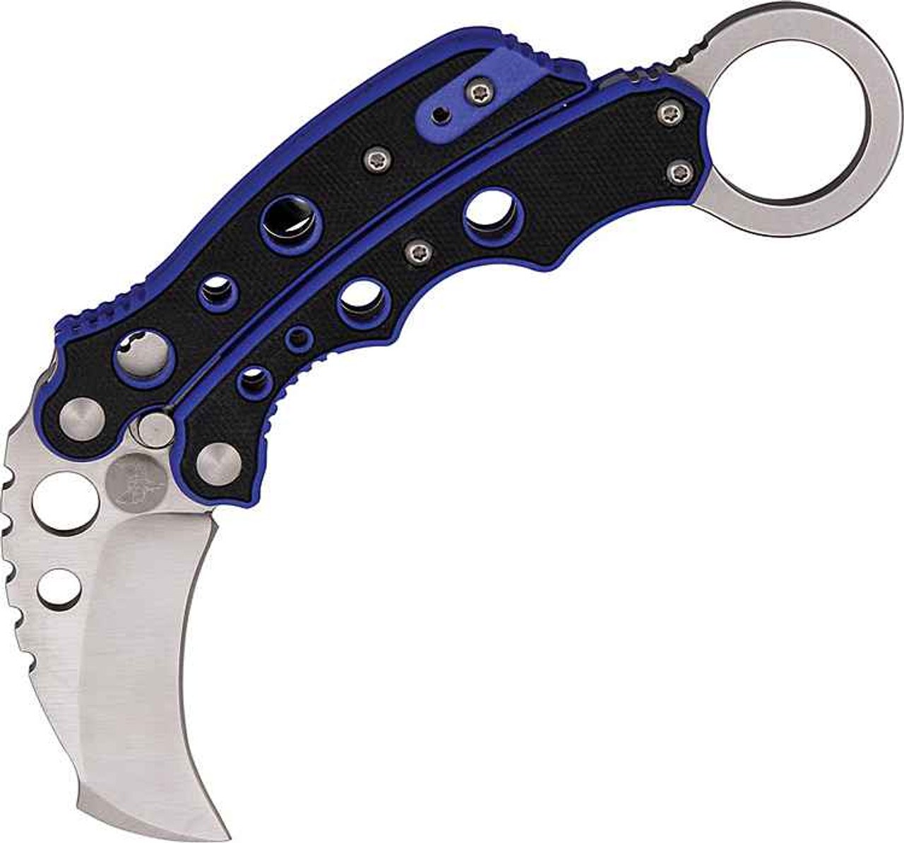 Combat Ready Karambit, Stainless Modified Tanto Blade, Textured black G10 Handle