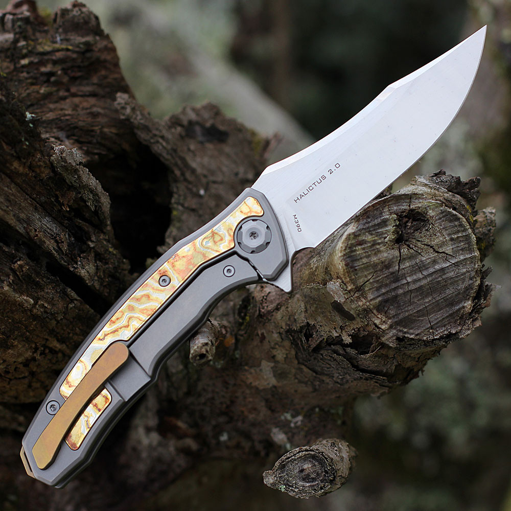 Maxace Halictus 2.0 | Titanium and Mokume| Knifeworks
