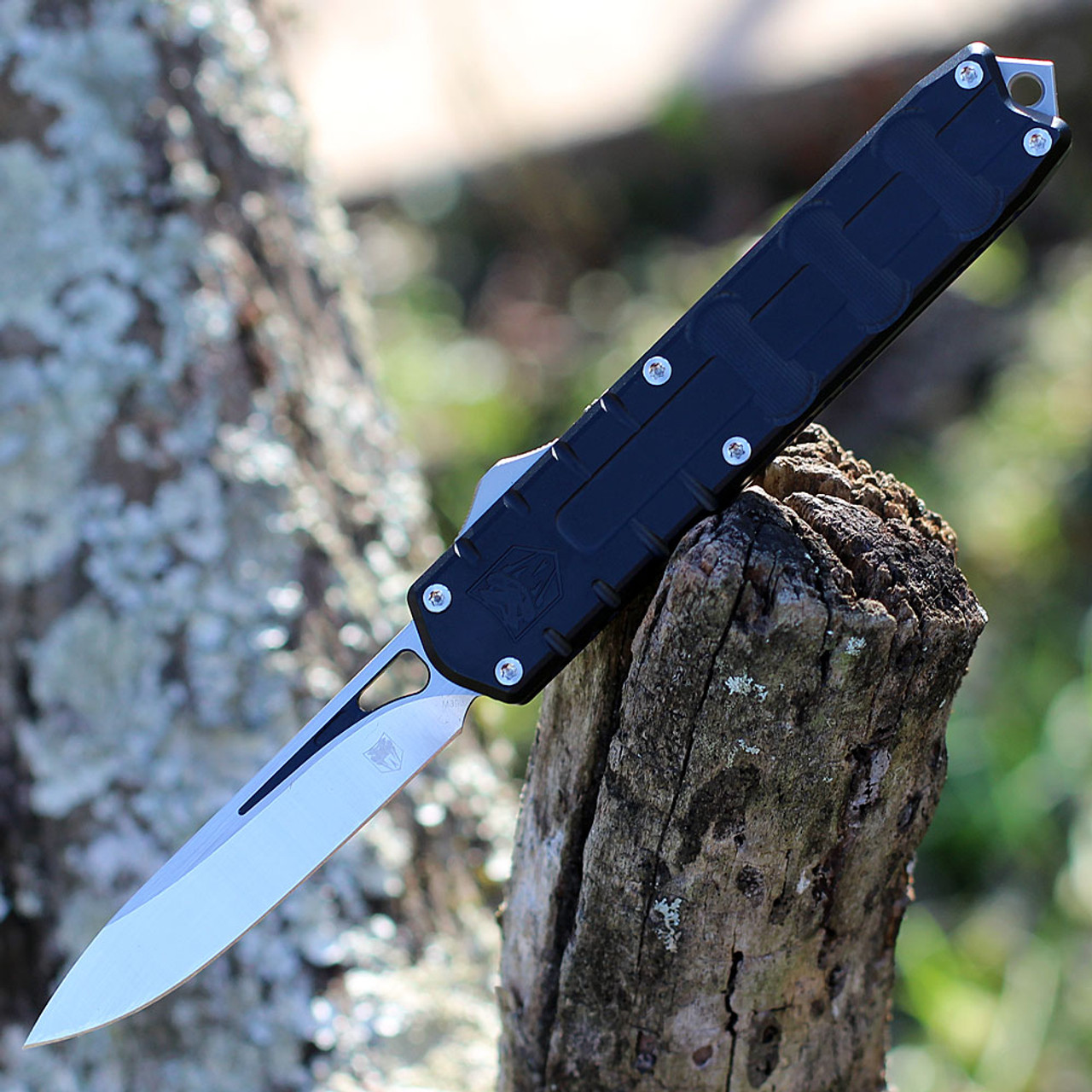 CobraTec Enforcer OTF Automatic - Blk Alum. (3.25" M390 Satin) CTEBLKM390DNS