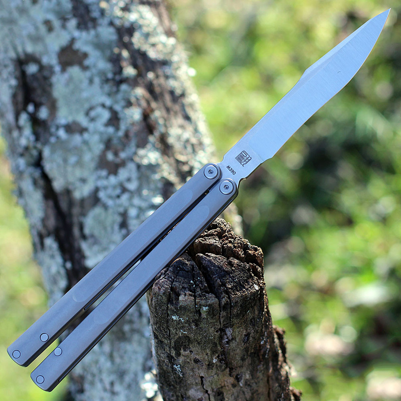 Maxace Pian Bailsong - Gray Ti (4.6" M390 Satin Harpoon) MPN01