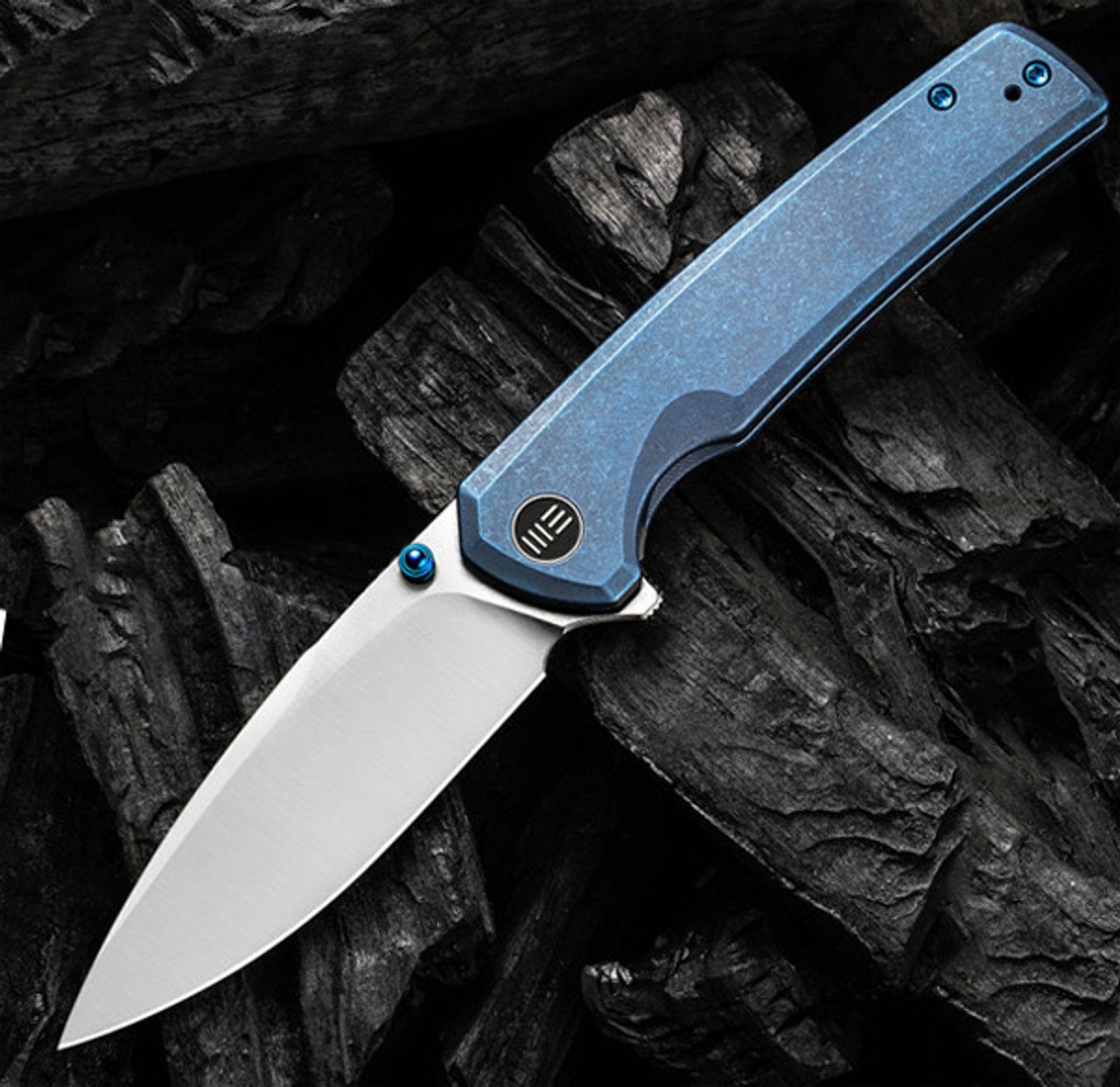 WE Knife Subjugator - Blue SW Ti (3.5" CPM 20CV Satin) WE21014C-3