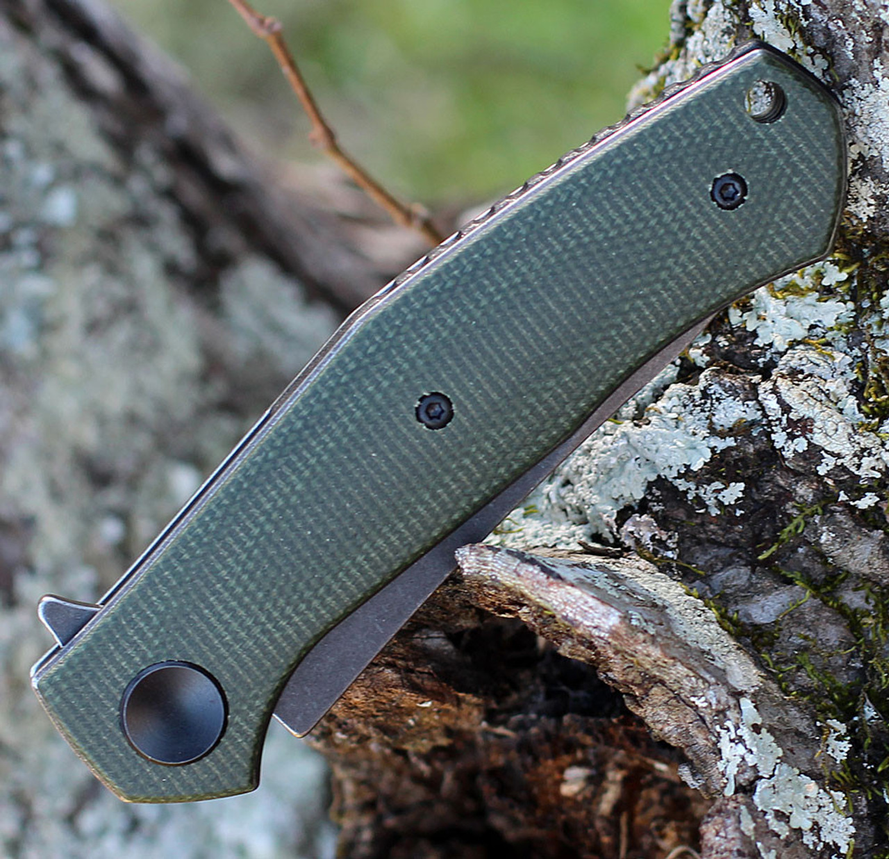 Kershaw Concierge - Green Canvas Micarta (3.2" D2 Blk SW) 4020MIG