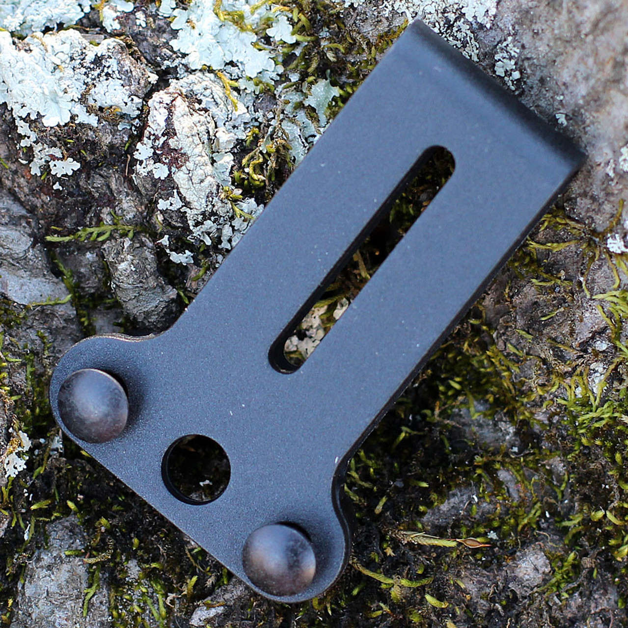 CRKT S.P.E.C (CR2398) 2.44" 8Cr13MoV Bead Blasted Cleaver Plain Blade, Black and Blue G-10 Handle, Black Thermoplastic Sheath