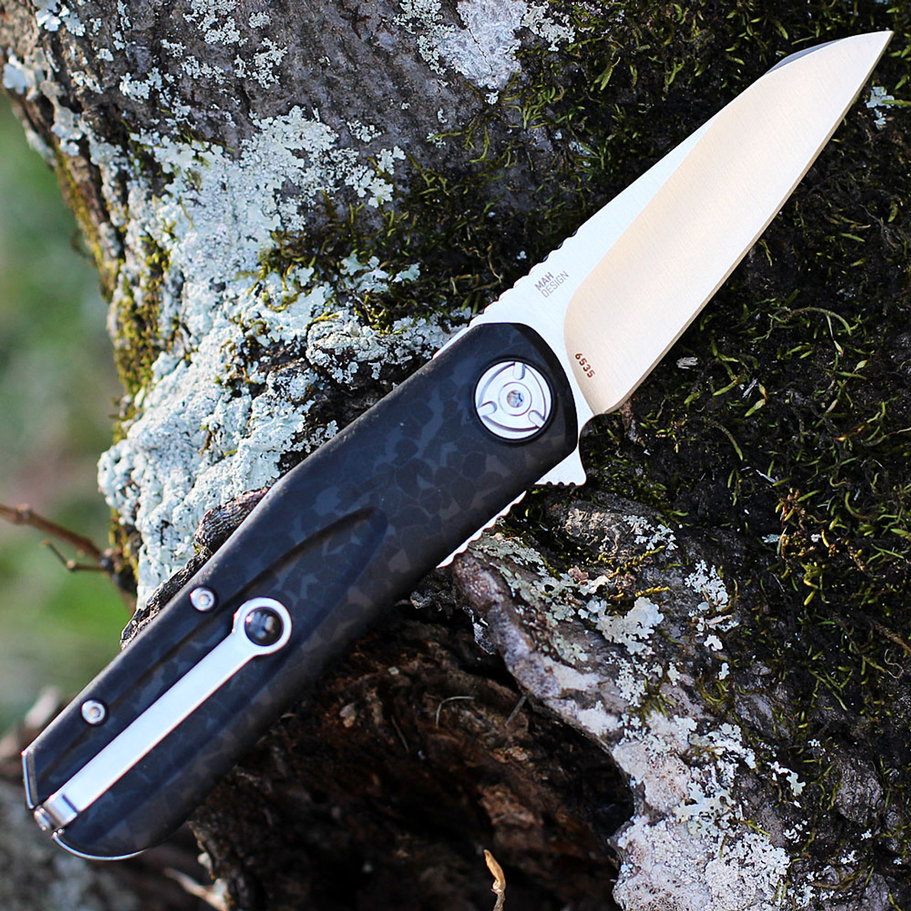 CRKT Mah Hawk (6535) 3.12" D2 Satin Wharncliffe Plain Blade, Black Glass Reinforced Nylon Handle