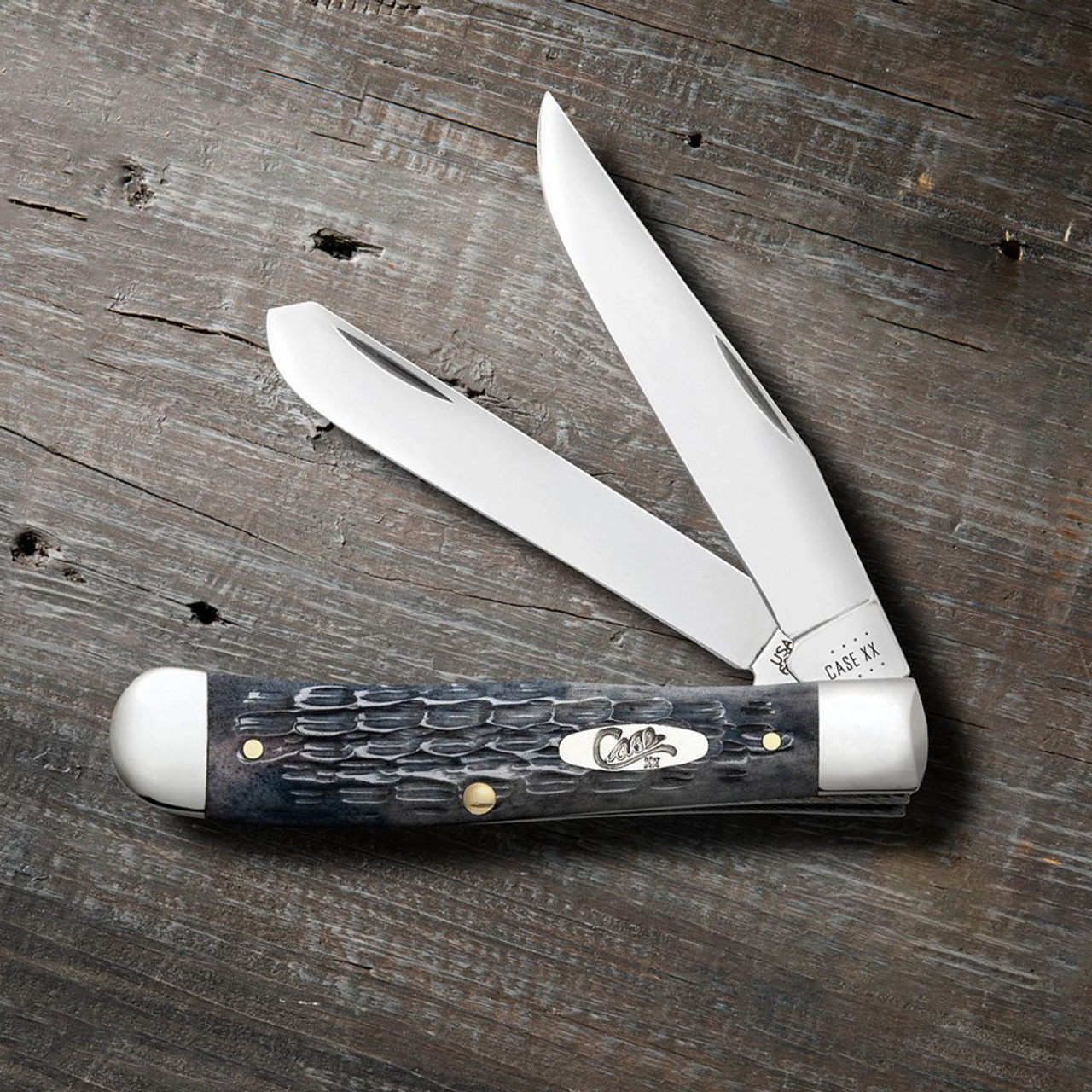 Case Trapper 58410 Pocket Worn Gray Bone Handle CS (6254 CS)