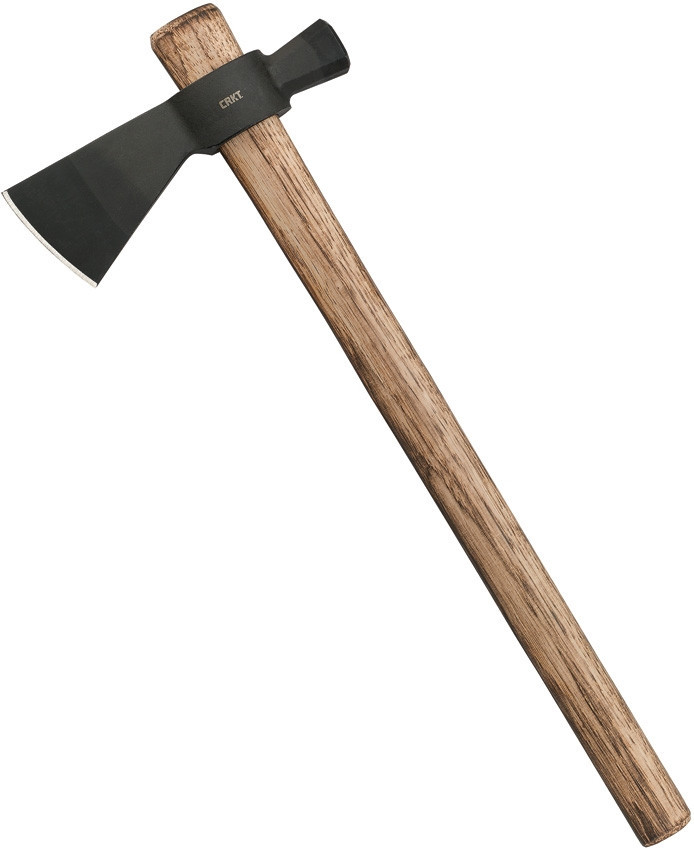 CRKT RMJ Chogan Hammer 2724 profile view showing 2.75 inch 1055 carbon steel axe head and Tennessee Hickory handle.