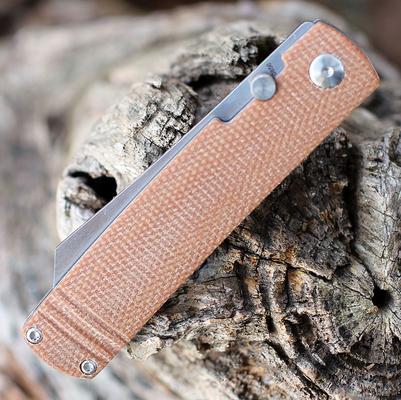 Boker Plus Tenshi (01BO327) 2.68" VG-10 Satin Reverse Tanto Plain Blade, Brown Micarta Handle