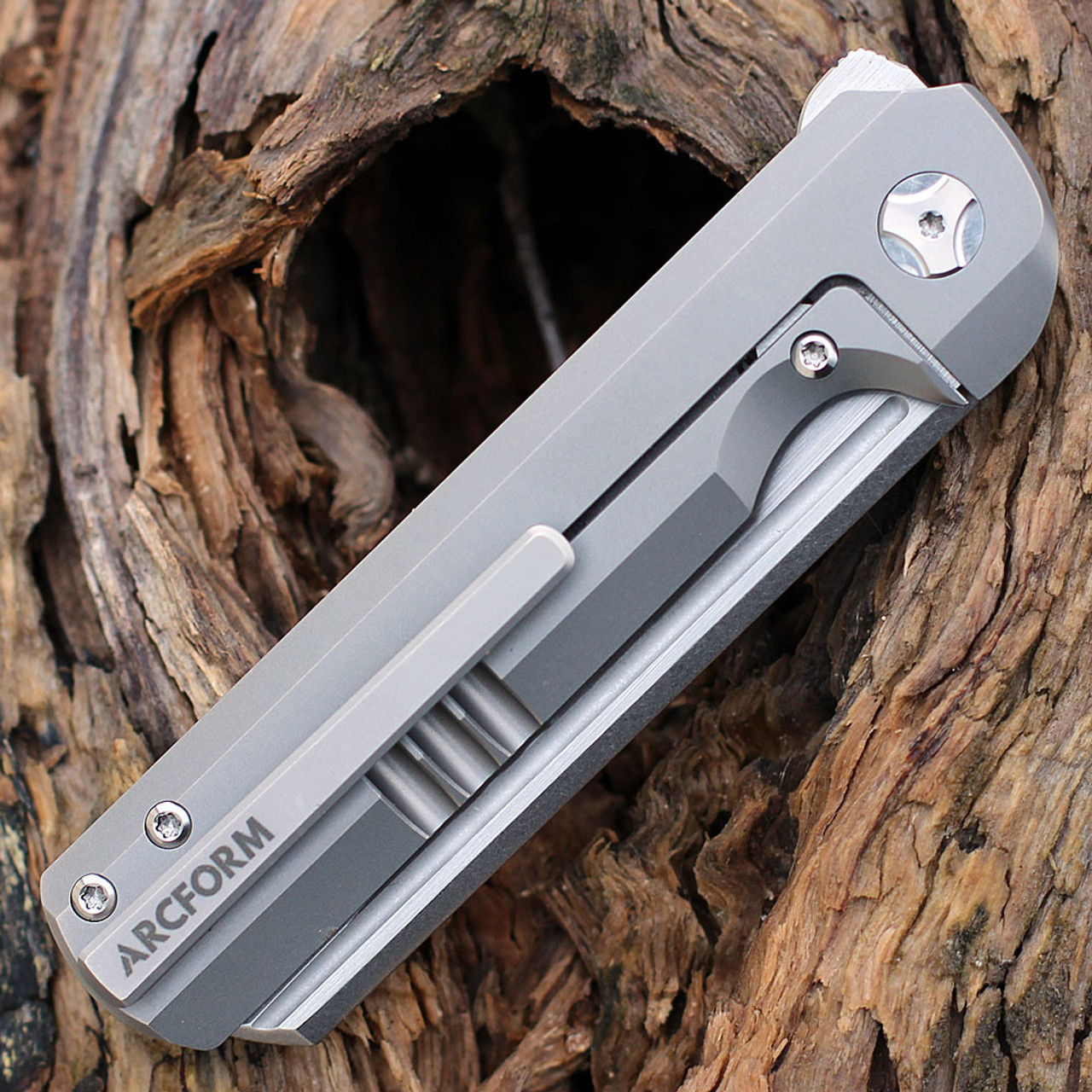 Arcform Slimfoot Folding - Ti / Green G10 (3.5" M390 Satin Sheepsfoot)
