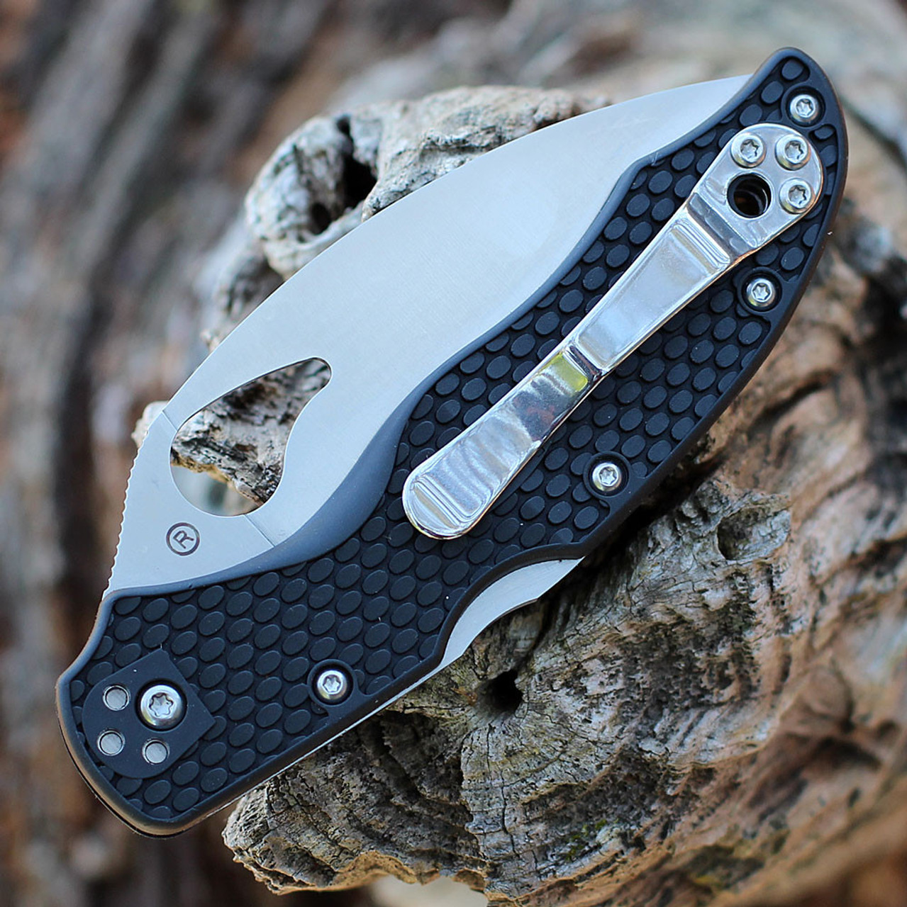 Byrd Harrier 2 Lightweight (BY01PBKWC2) 3.38" 8Cr13MoV Satin Wharncliffe Plain Blade, Black Fiberglass Reinforced Nylon Handle