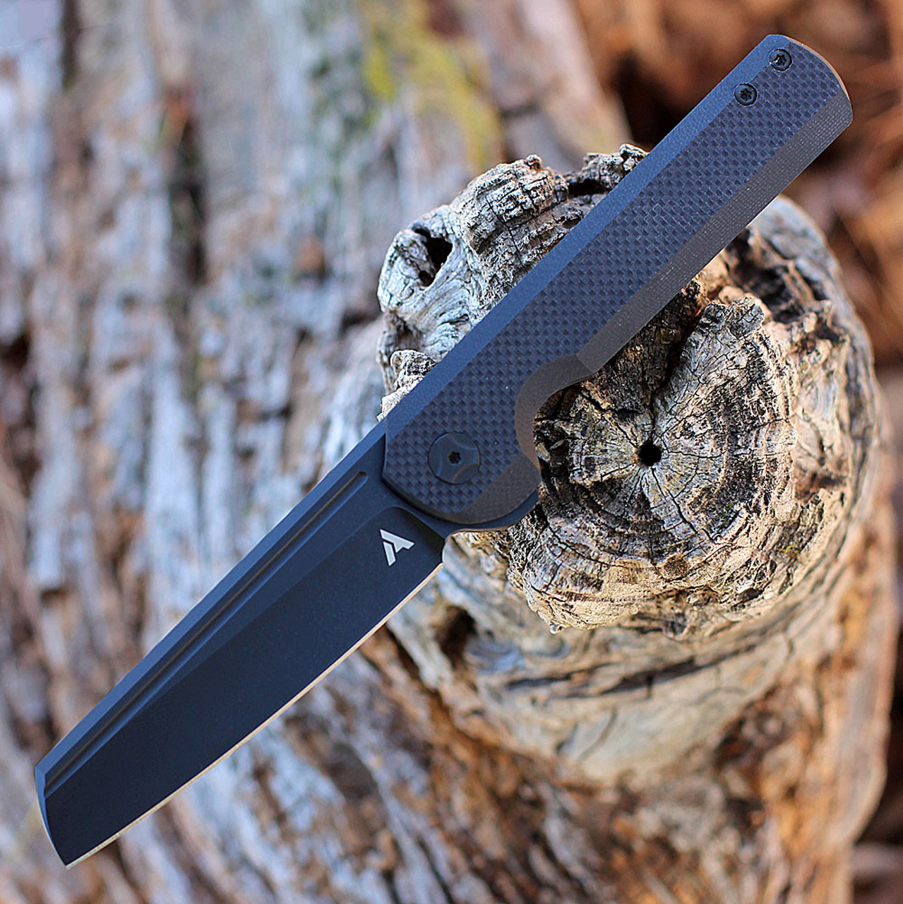 Arcform Darcform Slimfoot Folding -  Blk Ti / Blk G10 (3.5" M390 BlkSheepsfoot)