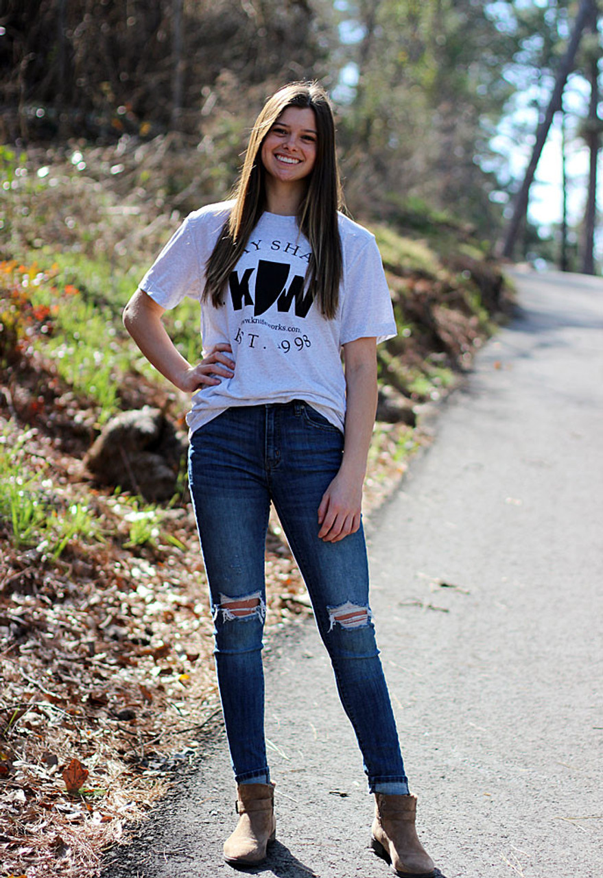 Knifeworks T-Shirt (Unisex), KW - White Fleck Triblend-Small