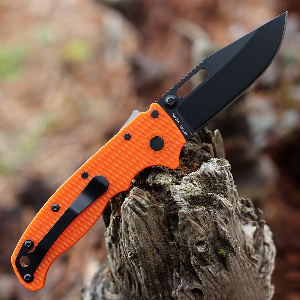 美品 Arbor HEMLOCK Sサイズ ミニディスク アーバー ヘムロック Demko AD 20.5 | Orange Clip Point - Knifeworks