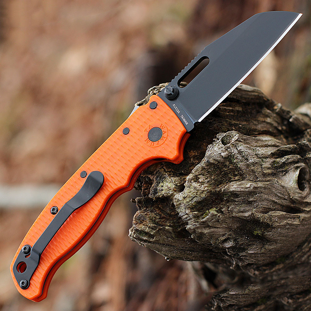 Demko AD20.5 Shark Lock | Orange Shark Foot - Knifeworks