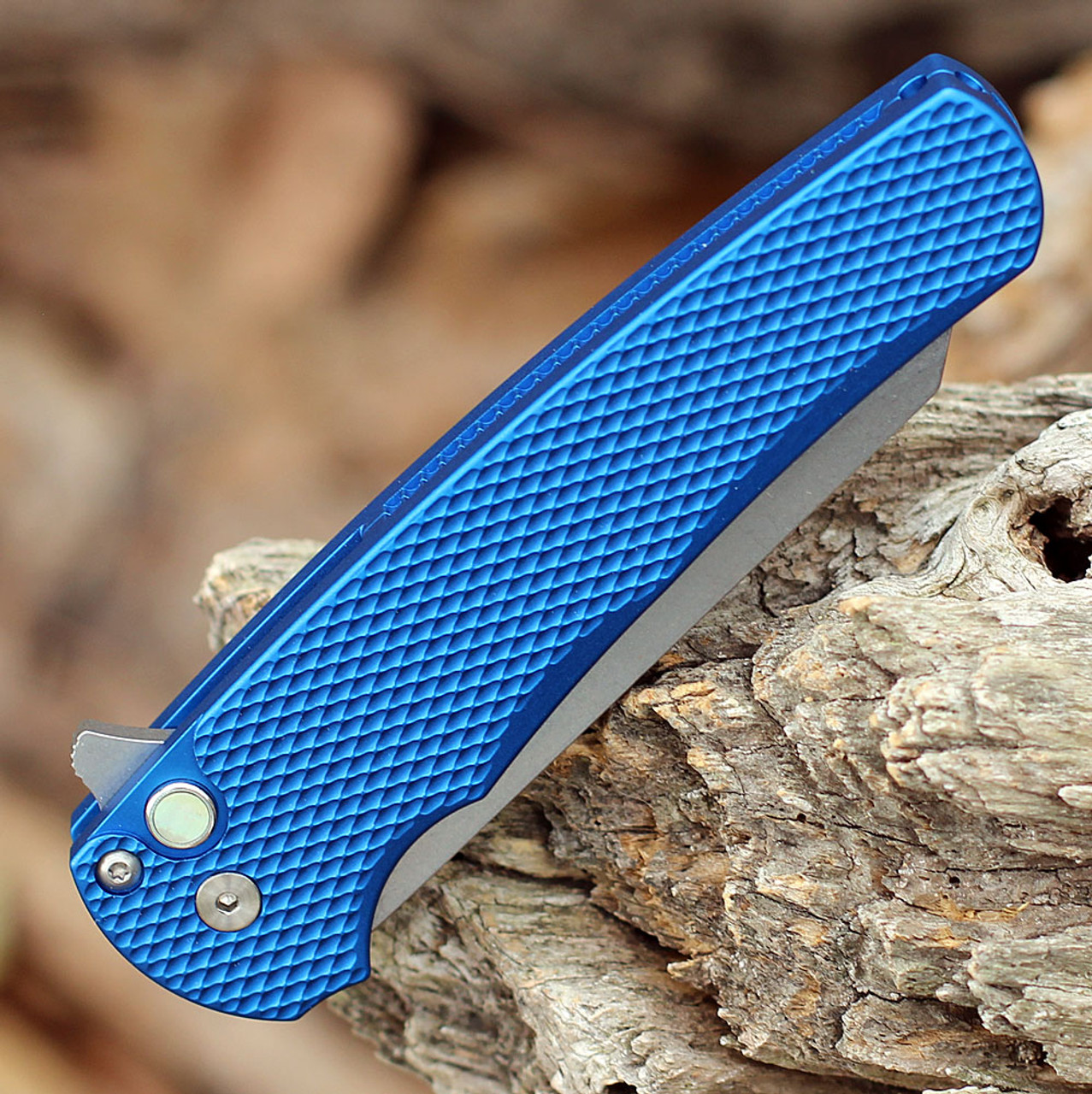 Pro-Tech Malibu "Blade Show Texas" Blue Textured (3.3" SW Reverse Tanto) 5205-BLUE