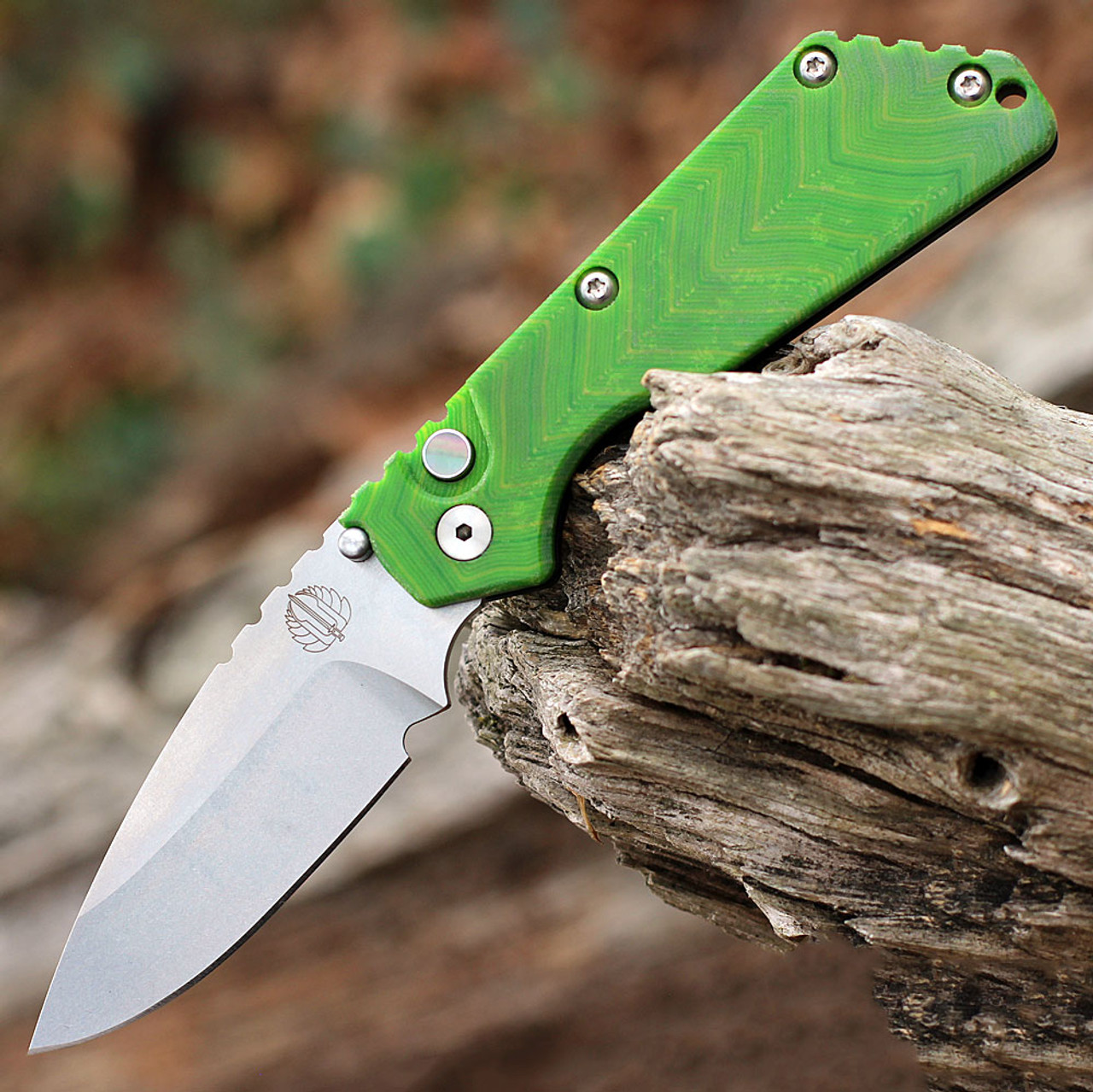 Pro-Tech + Strider SnG "Maker's Choice" Automatic - Lime Green Micarta