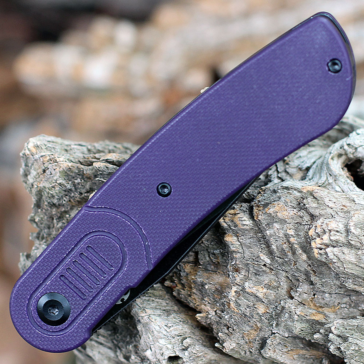 Kansept Reverie Front Flipper (T2025A5) - 3" 154CM Clip Point Blade, Purple G-10 Handle