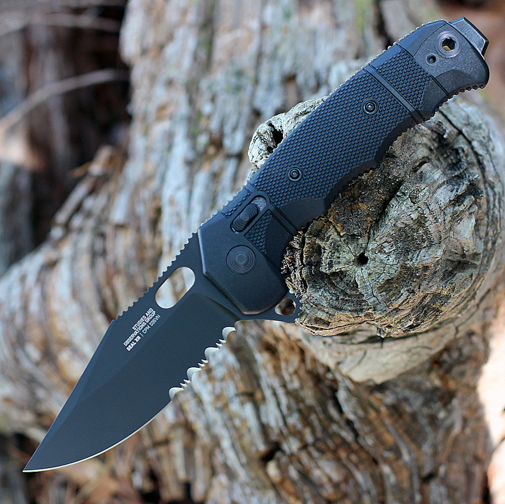 シュライナー シンボル 置物 S&CO 105 SOG Seal XR | Blk S35VN Partially Serrated | Knifeworks