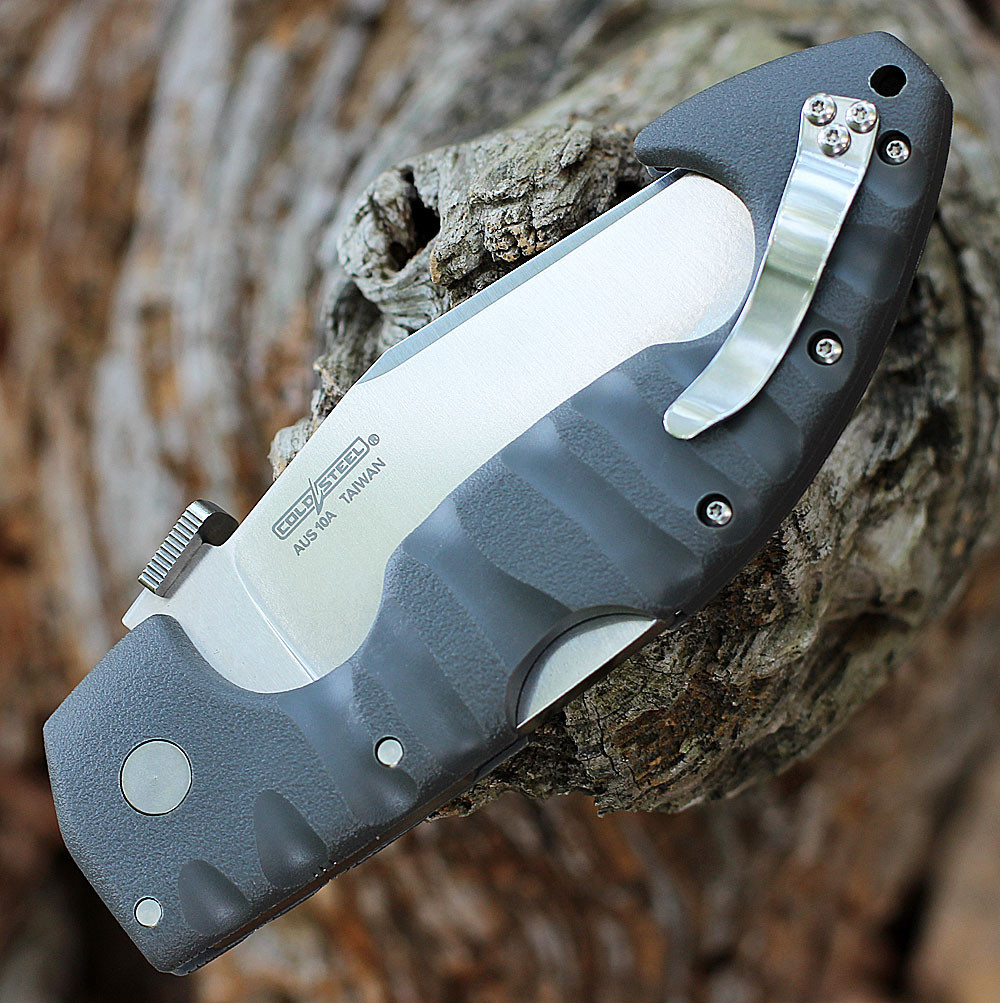 Cold Steel Spartan Tri-Ad Lockback Gray (4.5" AUS 10A Serrated) 21SS