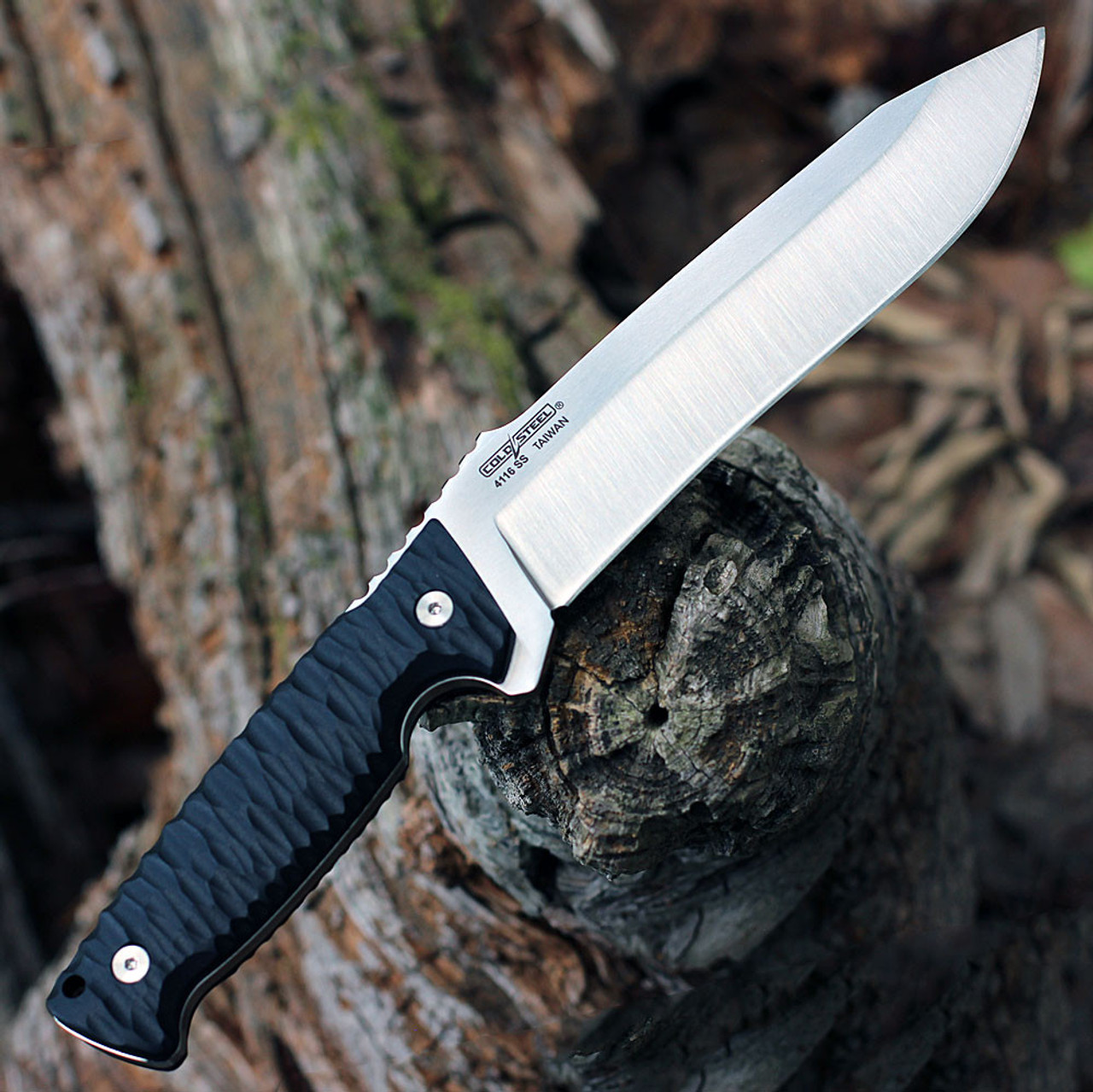 Cold Steel Razor Tek (CSFX65RZR) 6.5" 4116 SS Satin Recurve Plain Blade, Black GFN Handle, Black Secure-Ex Sheath