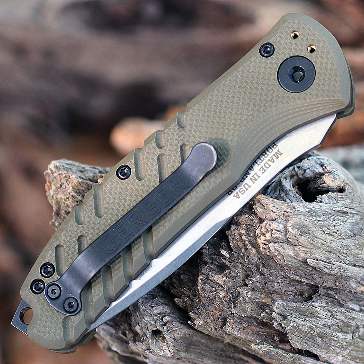 Gerber Propel Auto OD Green G-10 ( 3.5" S30V SW Plain ) 30-001308