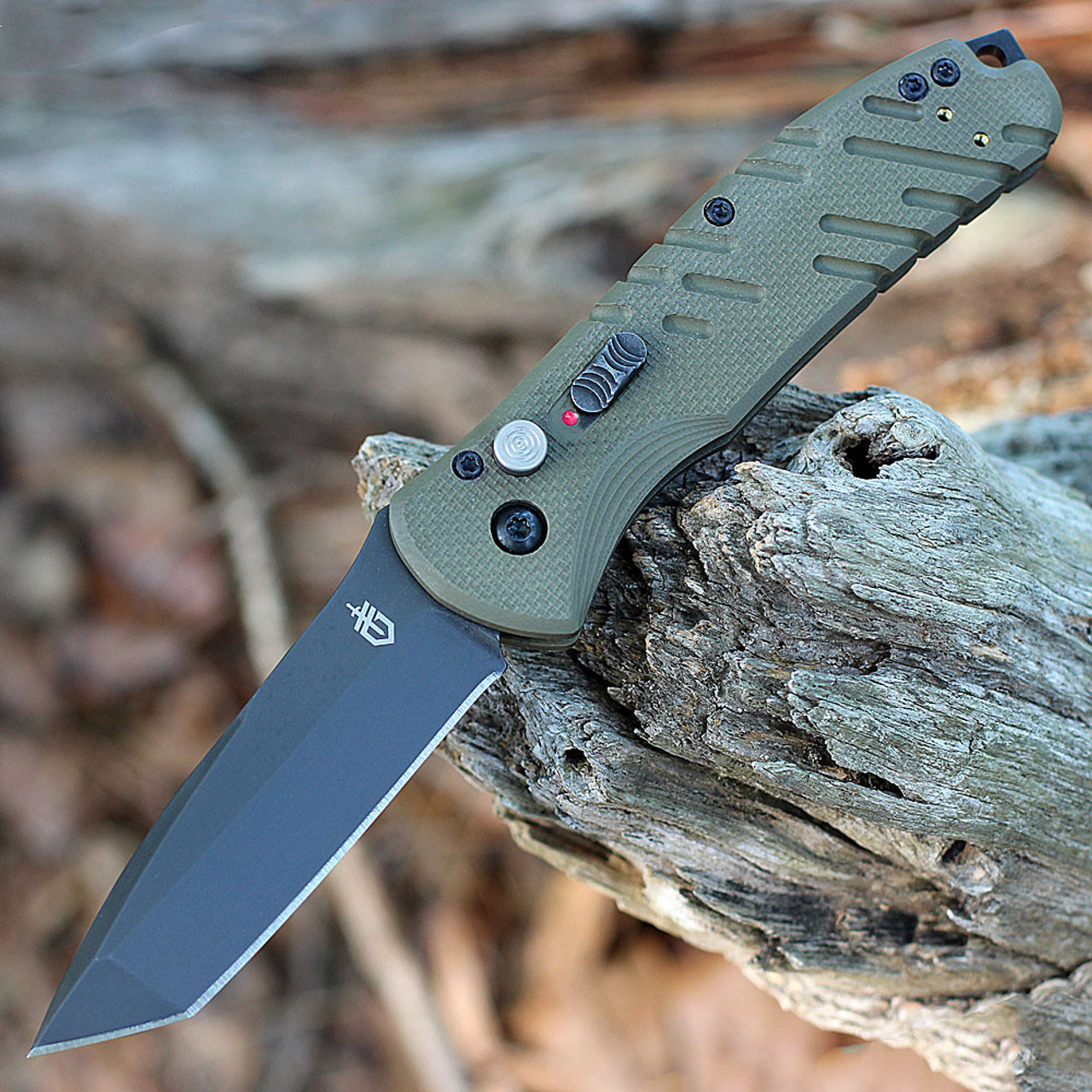 Gerber Propel Auto OD Green G-10 ( 3.5" CPM-S30V Blk Plain Blade ) 30-001317